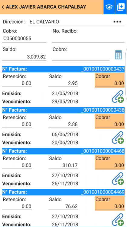 Documentos pendientes del cliente
